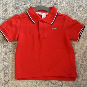 Janie and Jack Vibrant Red Kids Polo-SZ 12-18 months
